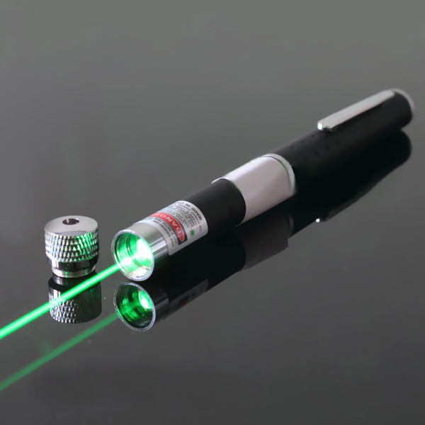 100mW waterproof green laser flashlight with 18650 battery