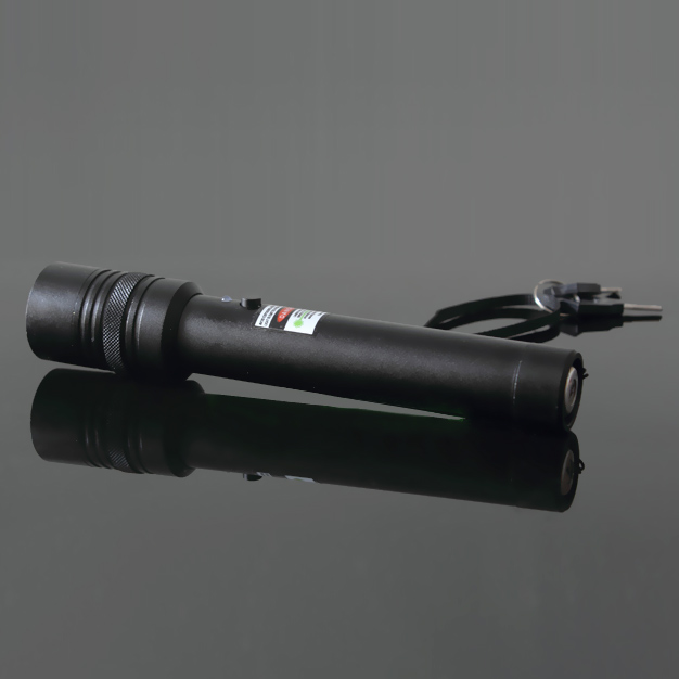 high power focusable 200mw green laser pointer flashlight burning match