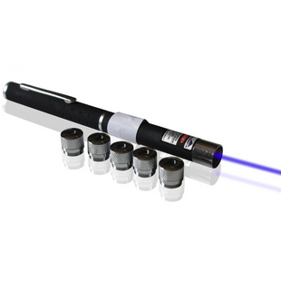 blue violet Star Laser Pointer with 5 caps