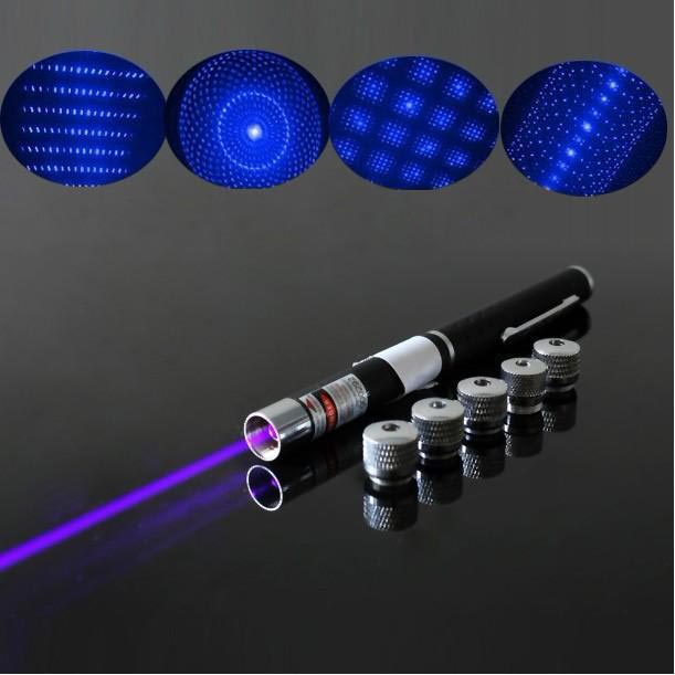 30mw Blue Violet star laser pointer pen 5 in 1 blue violet laser pointer