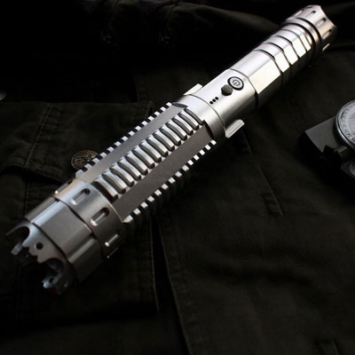 30000mw Blue Laser Pointer Silver Flashlight