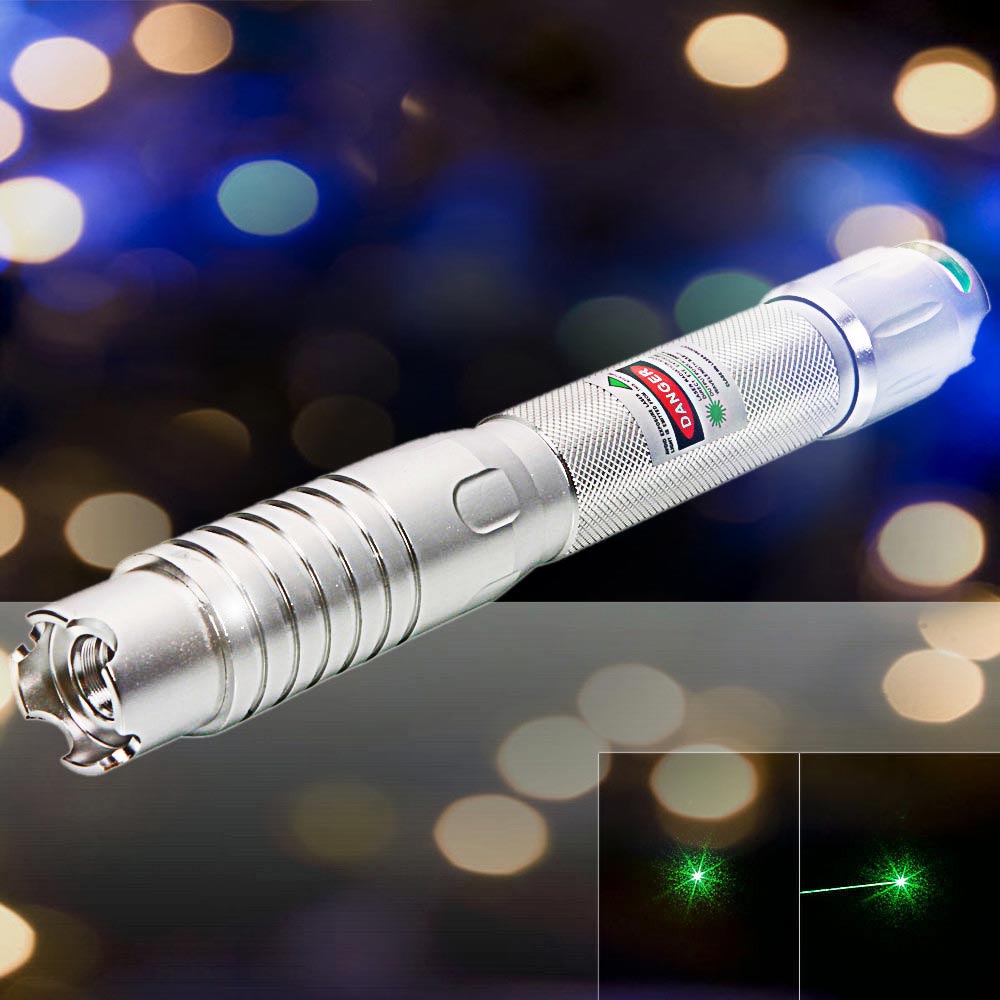 5000mw green laser silver flashlight